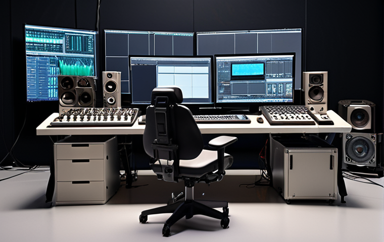**

A montage showing the evolution of media production. On the left, a cluttered analog studio with bulky equipment and stressed technicians. On the right, a sleek, modern digital workstation with AI interfaces and a relaxed media creator. The background subtly blends analog components into a digital, AI-powered future, illustrating the transition.

**