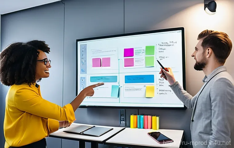 미디어 프로듀서 취업 성공 사례 - **Prompt: A media producer brainstorming ideas for a new online video series in a modern, well-lit c...