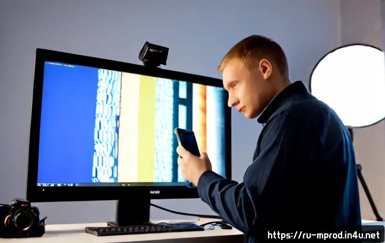 미디어 프로듀서와 최신 콘텐츠 트렌드 - Photorealistic media producer in a modern Moscow studio, reviewing a vertical video edit on a large ...